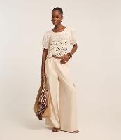 Calça Pantalona com Bolsos Cargo Laterais - 2