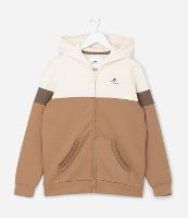 Jaqueta Infantil em Techfleece com Recortes e Bolsos - Tam 5 a 14 Anos - 1