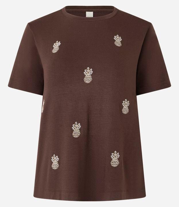 Blusa em Viscose com Bordados de Abacaxis - 1