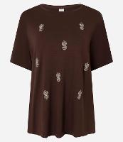 Blusa em Viscose com Bordados de Abacaxis - 1