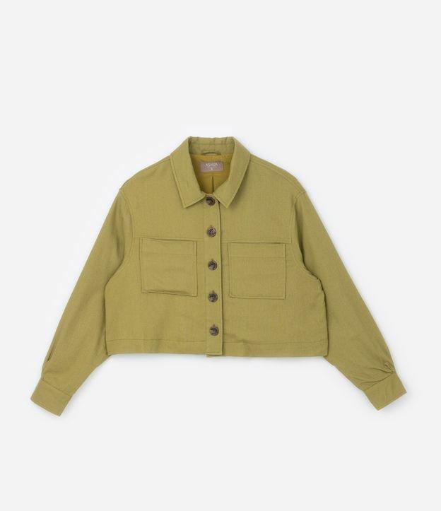 Jaqueta em Viscolinho com Bolsos Curve & Plus Size - 1