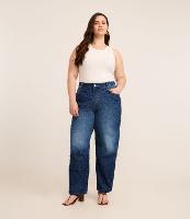 Calça Reta em Jeans com Elastano Efeito Laser Curve & Plus Size - 2