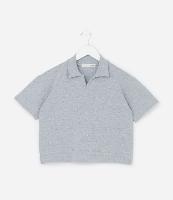 Camiseta Polo Infantil em Moletinho com Aplicação de Strass - Tam  5 a 14 Anos - 1