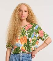Blusa Cropped em Viscose com Estampa Tropical - 2