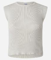 Blusa Curta em Tricô com Ombro Caído - 1