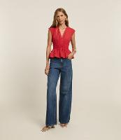 Blusa Peplum com Lastex na Cintura - 1