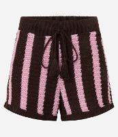 Short Cintura Alta em Tricô com Listras e Amarração - 2