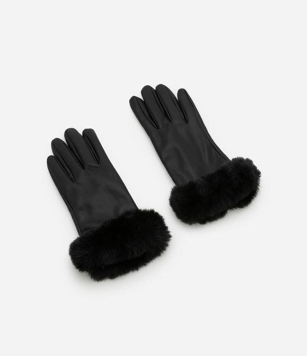 Luva em PU com Pelinho no Punho - 2