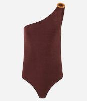 Body em Microfibra com Decote Ombro Só e Detalhe Metalizado - 1