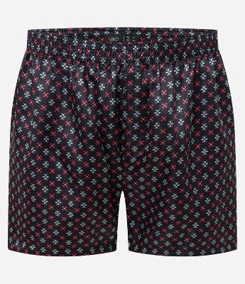 Cueca Samba Canção em Cetim com Estampa de Ícones