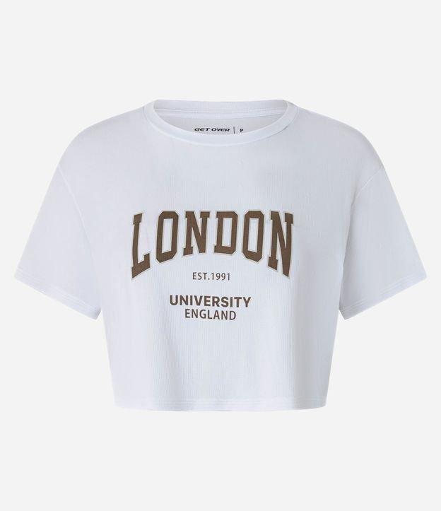 Camiseta Boxy Esportiva em Poliamida Texturizada com Estampa London - 1