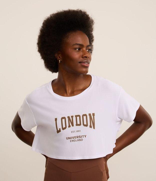 Camiseta Boxy Esportiva em Poliamida Texturizada com Estampa London - 3