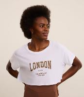 Camiseta Boxy Esportiva em Poliamida Texturizada com Estampa London - 3