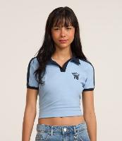 Blusa Polo em Algodão com Gola Contrastante e Bordado Seattle - 1