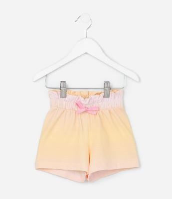 Short Clochard Infantil em Cotton com Estampa Tie Dye - Tam 1 a 6 Anos
