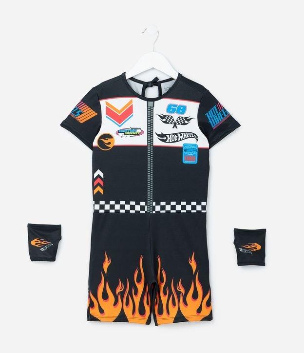 Macacão Infantil com Luva e Estampa Hot Wheels - Tam 3 a 8 Anos - 1