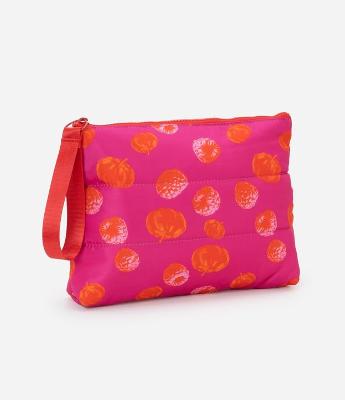 Nécessaire Trapézio com Estampa de Frutinhas