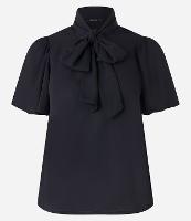 Blusa em Chiffon com Gola Laço e Manga Bufante - 1