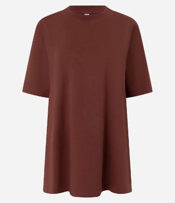 Camiseta Oversized em Algodão com Manga Curta