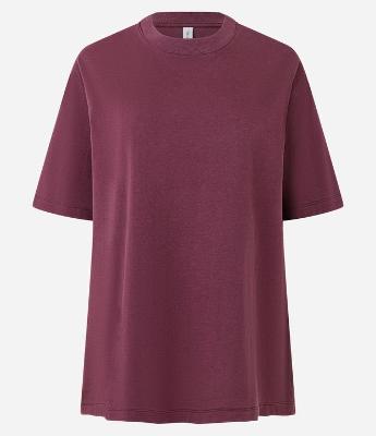 Camiseta Oversized em Algodão com Manga Curta