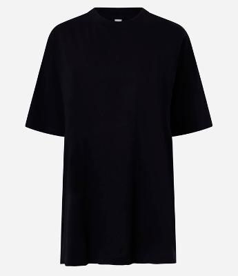 Camiseta Oversized em Algodão com Manga Curta