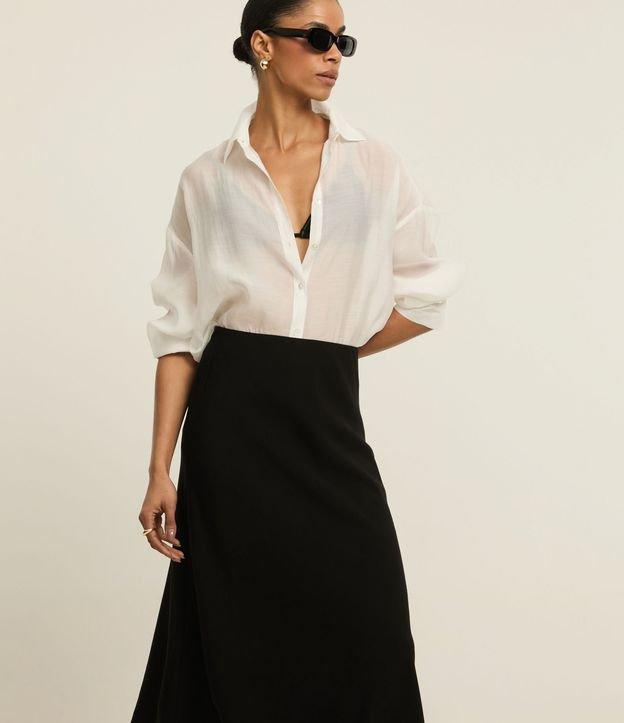 Saia Slip Longa em Cupro com cós Alfaiatado - 2