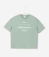 Camiseta Infantil com Lettering Copenhagen - Tam 5 a 14 Anos - 1