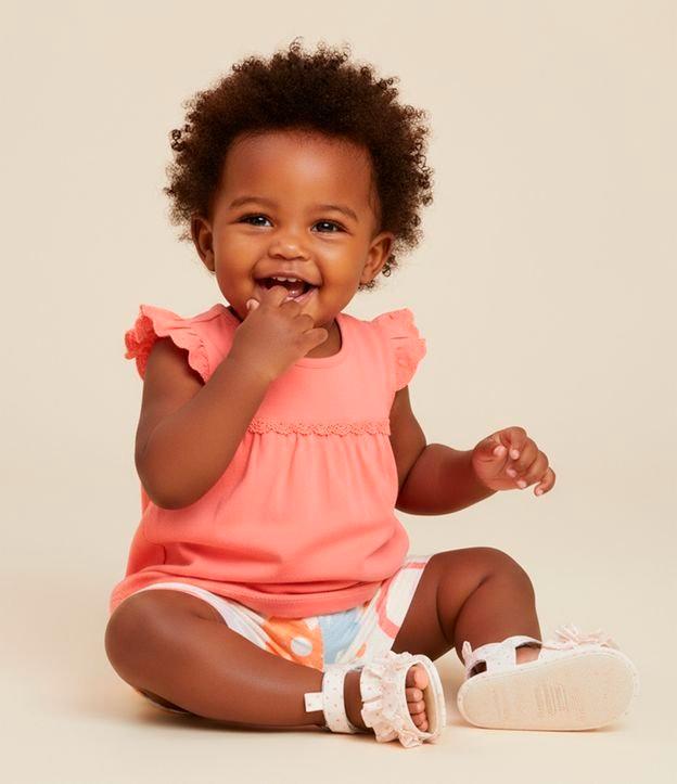 Conjunto Infantil com Estampa Floral - Tam 0 a 18 Meses - 2