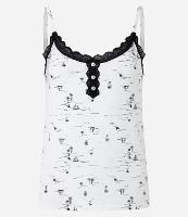 Pijama Short Doll em Peach Touch com Alcinha e Estampa de Barcos - 1