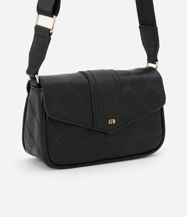 Bolsa Transversal Média com Tampa e Textura Embossed - 2
