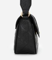 Bolsa Transversal Média com Tampa e Textura Embossed - 1