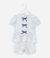 Conjunto Infantil com Estampa Poá Texturizado - Tam 0 a 18 Meses - 1