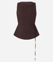 Blusa Acetinada sem Manga com Amarração Frontal - 1