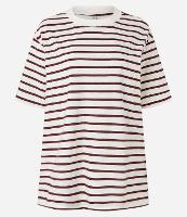 Camiseta Oversized em Algodão com Estampa Listrada - 1