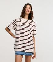 Camiseta Oversized em Algodão com Estampa Listrada - 2