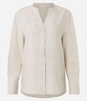 Camisa Texturizada em Viscolinho e Gola Padre - 1