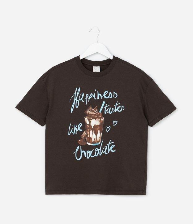Camiseta Over Infantil com Estampa de Milkshake - Tam 5 a 14 Anos - 1