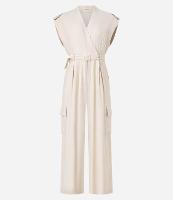 Macacão Wide Leg em Chalis com Transpasse e Bolso Cargo - 1