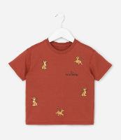 Camiseta Relaxed Infantil Estampa Rei Leão - Tam 2 a 6 Anos - 1