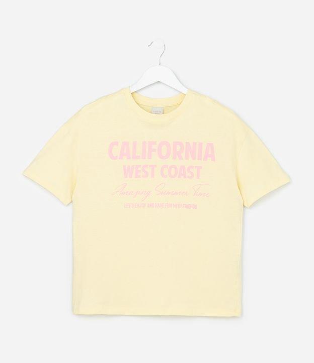 Camiseta Over Infantil com Estampa Lettering California - Tam 5 a 14 Anos - 1