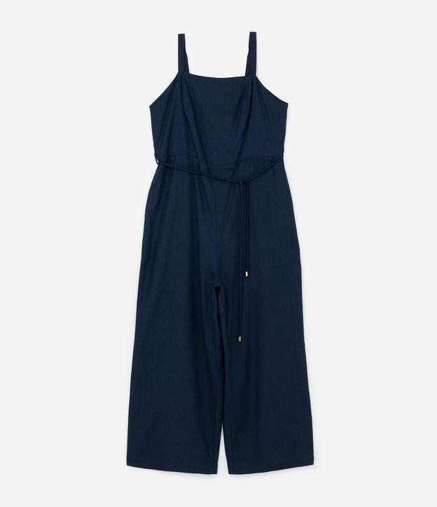 Macacão Pantacourt sem Manga com Cinto Curve & Plus Size - 1