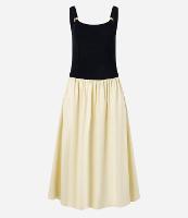 Vestido Hi-Lo com Busto Canelado e Saia Rodada - 1