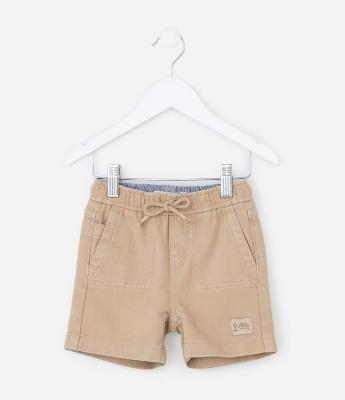 Bermuda Infantil em Sarja Lavada - Tam 1 a 5 Anos