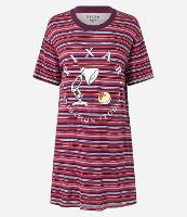 Camisola em Viscose Listrada com Estampa da Luminária Pixar - 1