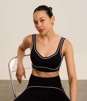 Top Bojo Esportivo em Microfibra com Viés Contrastante