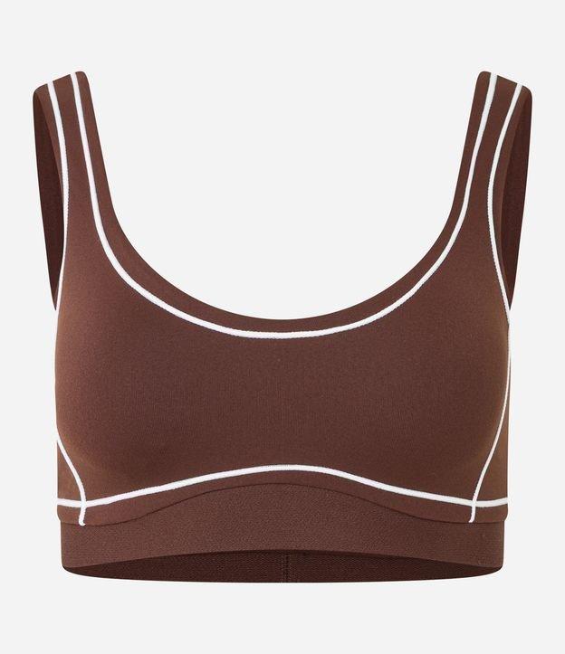 Top Bojo Esportivo em Microfibra com Viés Contrastante - 1