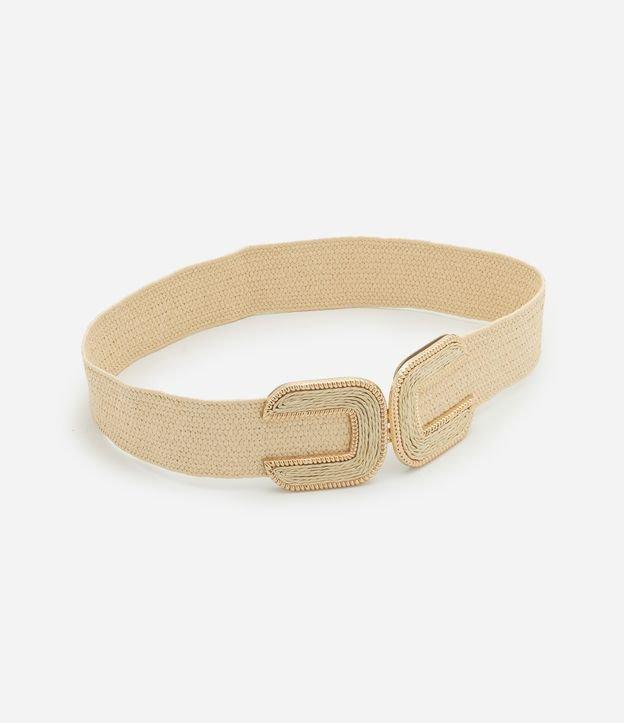 Cinto Largo em Ráfia com Elástico Boho Romântico - 1