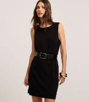 Vestido Curto em Crepe com Decote Redondo - 2