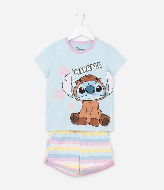 Pijama Infantil com Estampa Stitch Capivara - Tam 4 a 14 Anos - 1
