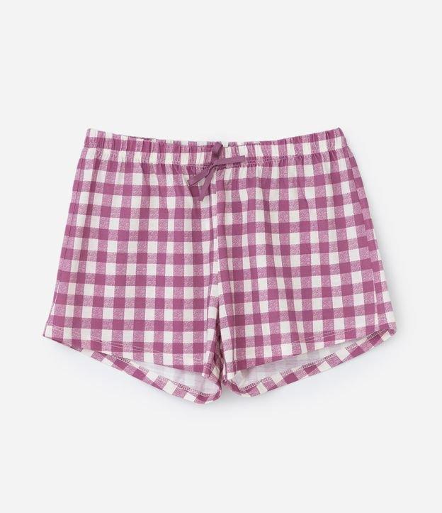 Pijama Infantil com Estampa Xadrez - Tam 5 a 16 Anos - 1